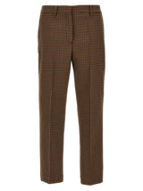 Prada Brown Virgin Wool Casual Pants
