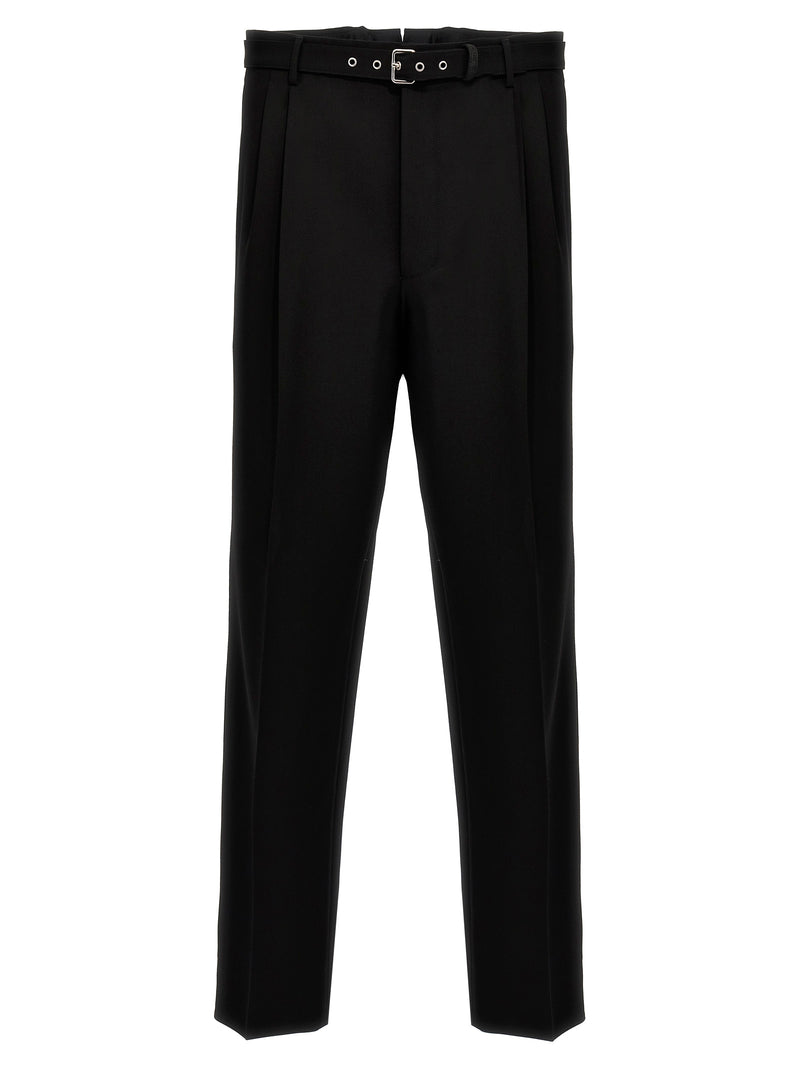 Prada Black Virgin Wool Dress Pants for Men