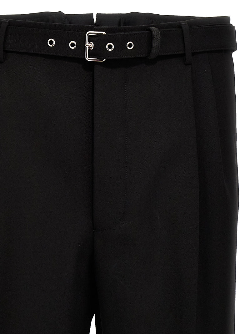Prada Black Virgin Wool Dress Pants for Men