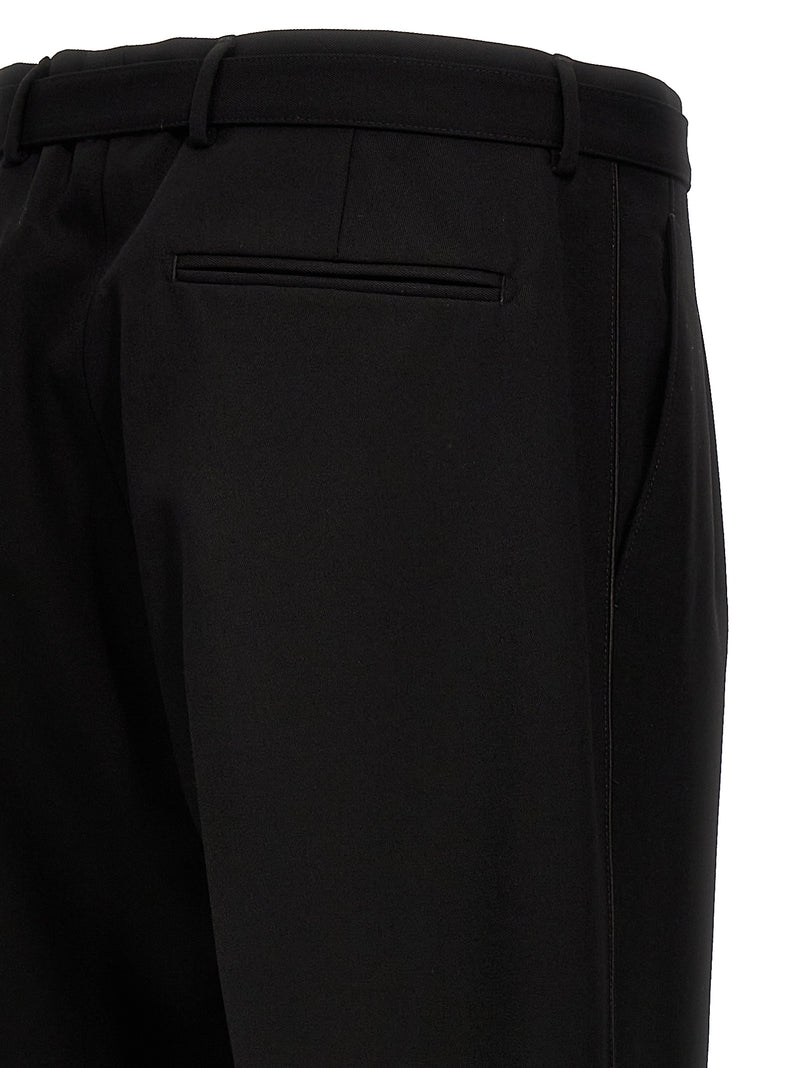 Prada Black Virgin Wool Dress Pants for Men