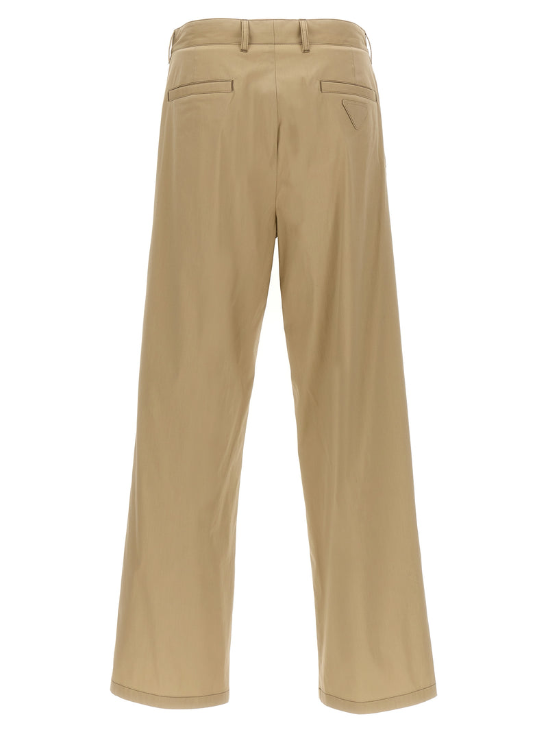 Prada Beige Cotton Casual Pants for Men