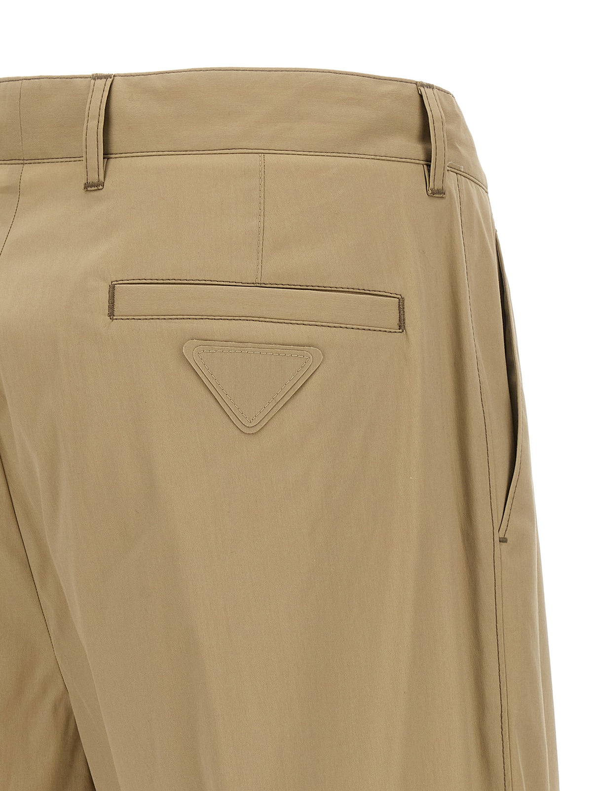 Prada Beige Cotton Casual Pants