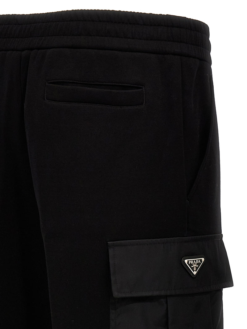 Prada Black Cotton Joggers - Stylish Workout Pants for Men