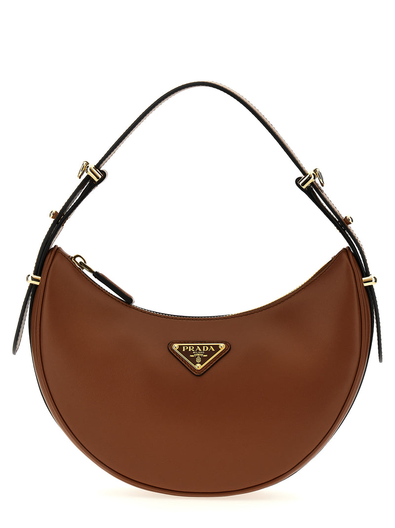 Prada Brown Calfskin Shoulder Bag - Timeless Elegance