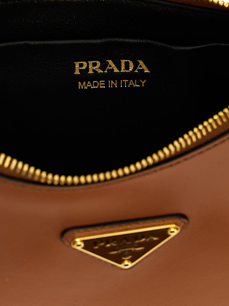 Prada Brown Calfskin Shoulder Bag - Timeless Elegance