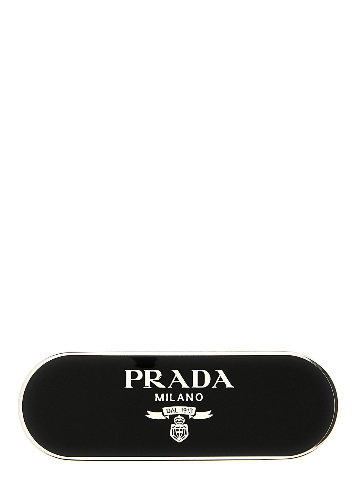 Prada Black Stainless Steel Hair Clip
