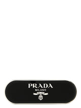 Prada Black Stainless Steel Hair Clip