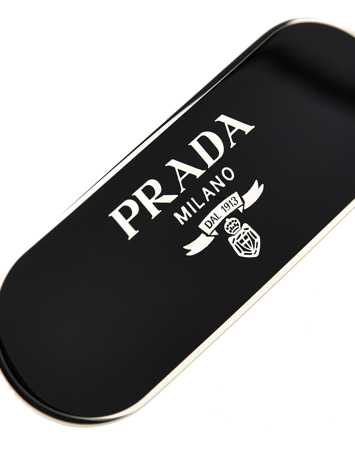 Prada Black Stainless Steel Hair Clip