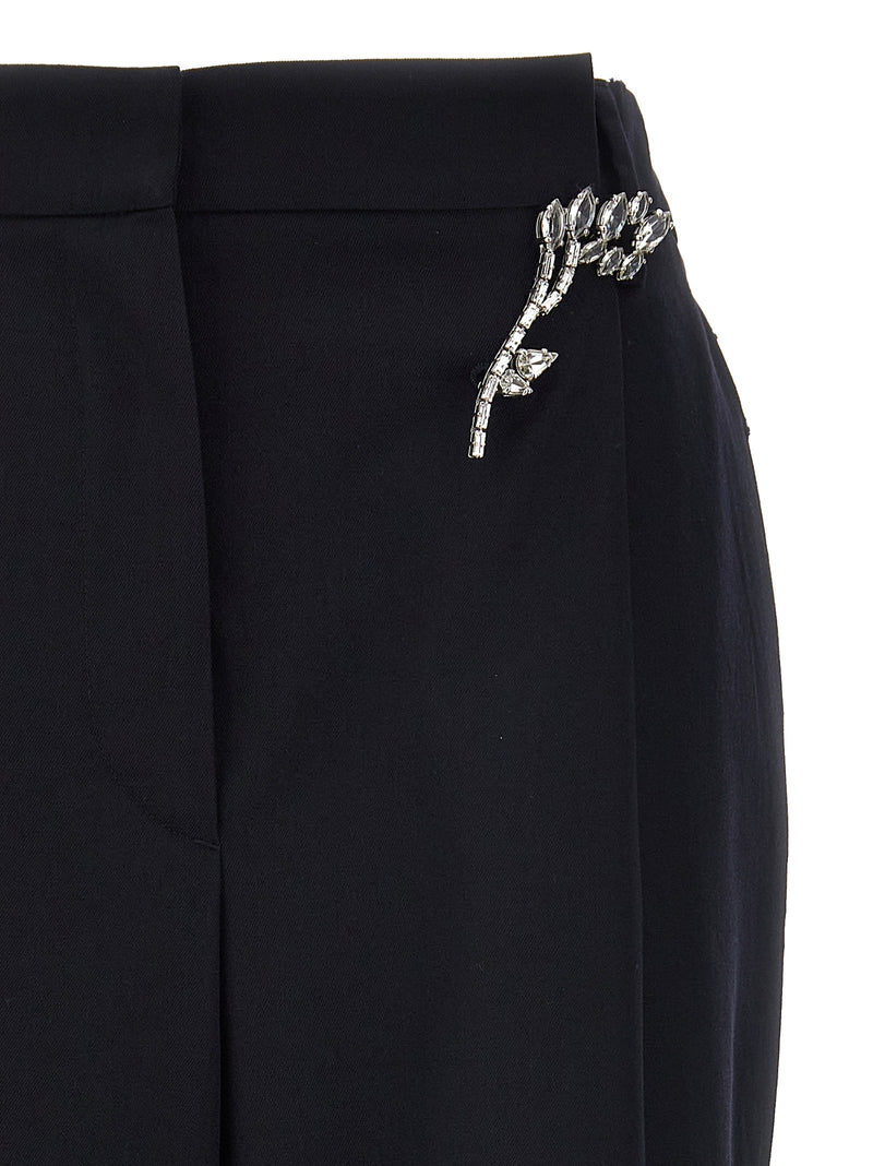 Prada Blue Wool Casual Pants for Women