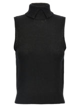 Prada Black Cashmere Sleeveless Jacket