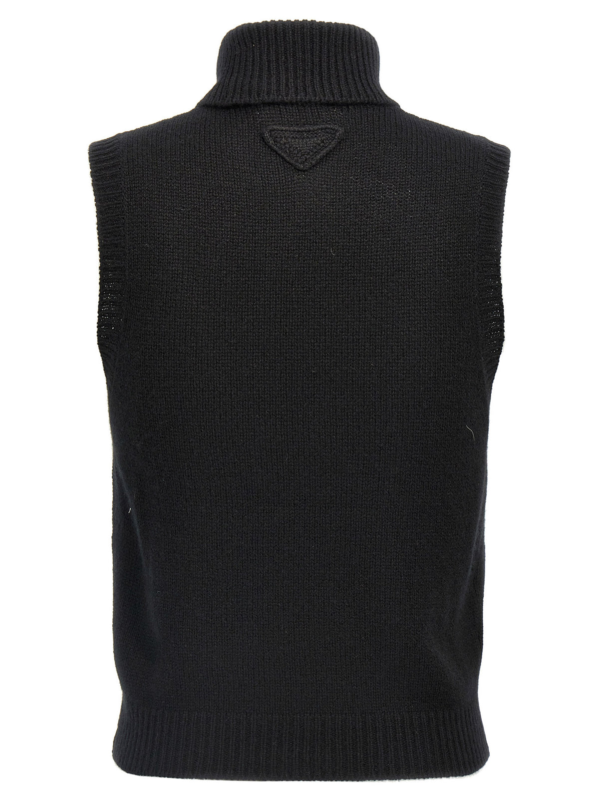 Prada Black Cashmere Sleeveless Jacket