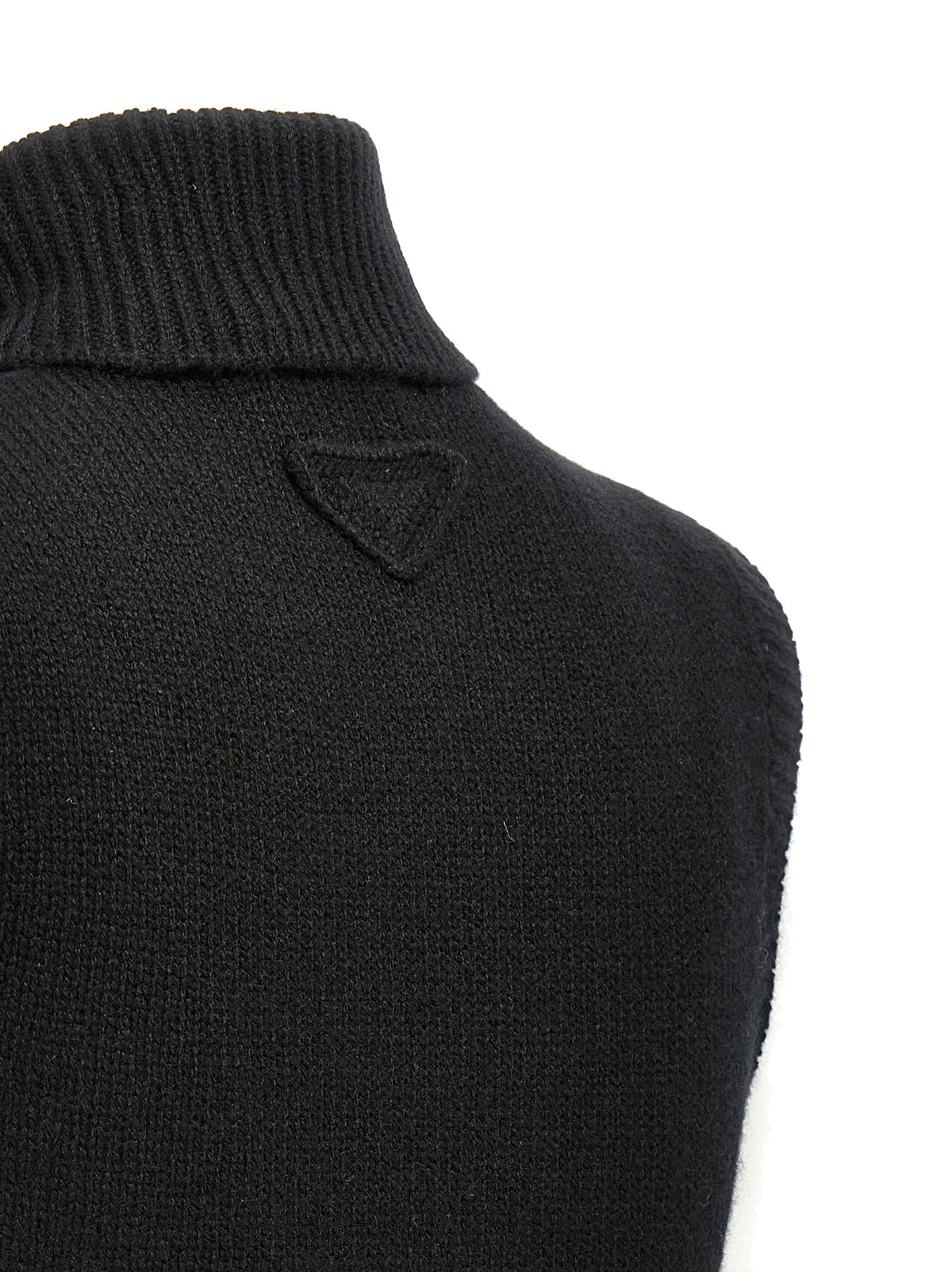 Prada Black Cashmere Sleeveless Jacket