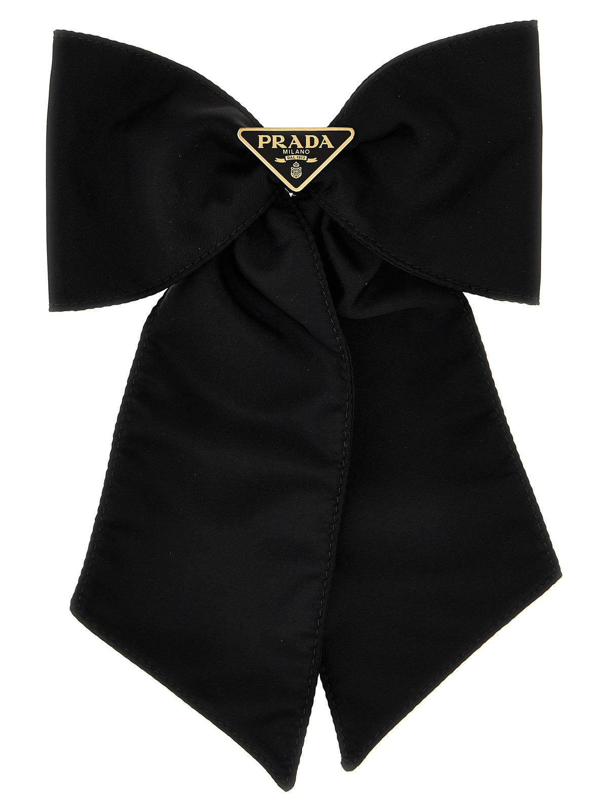 Prada Black Brass Hair Clip