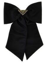 Prada Black Brass Hair Clip