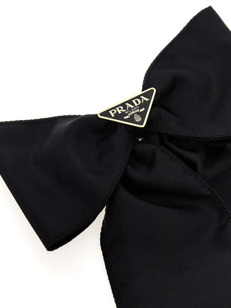 Prada Black Brass Hair Clip - Sustainable Luxury Accessory