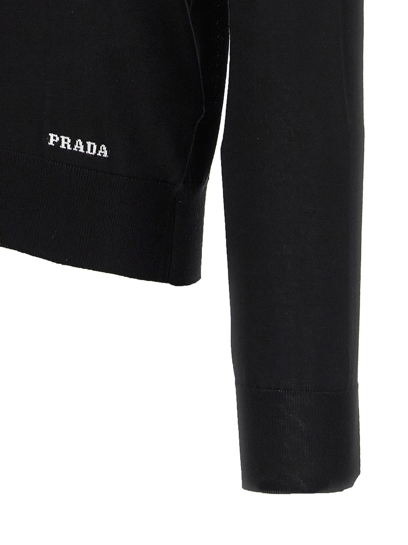 Prada Black Silk Cardigan - Luxurious Men's Sweater