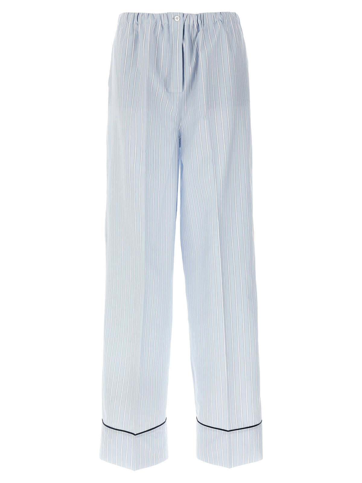 Prada Blue Cotton Casual Pants