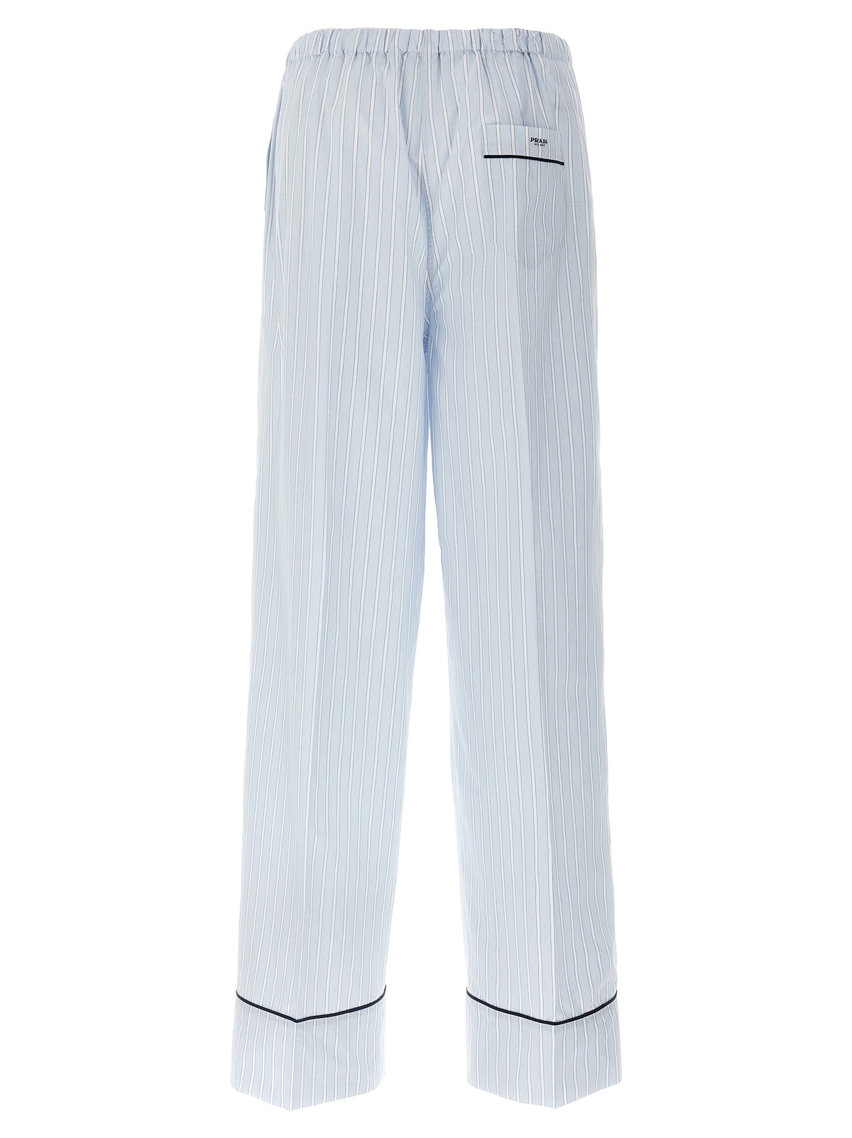 Prada Blue Cotton Casual Pants