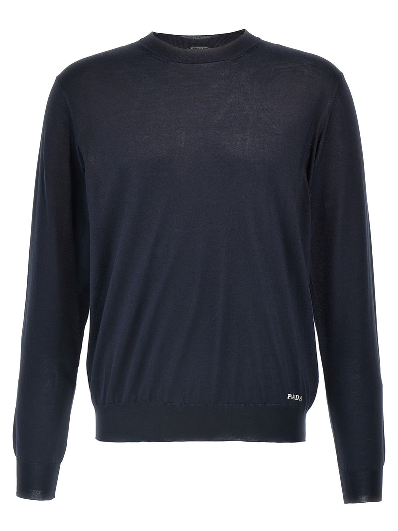 Prada Blue Silk Cardigan - Luxurious Men's Sweater