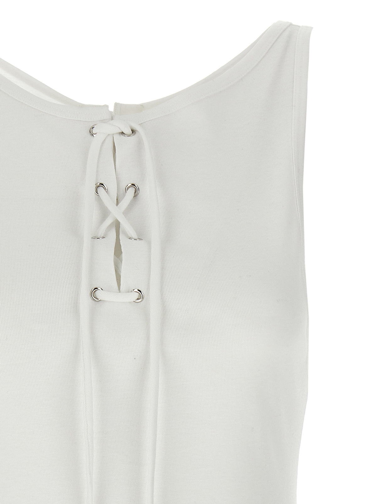 Prada White Cotton Tank Tops