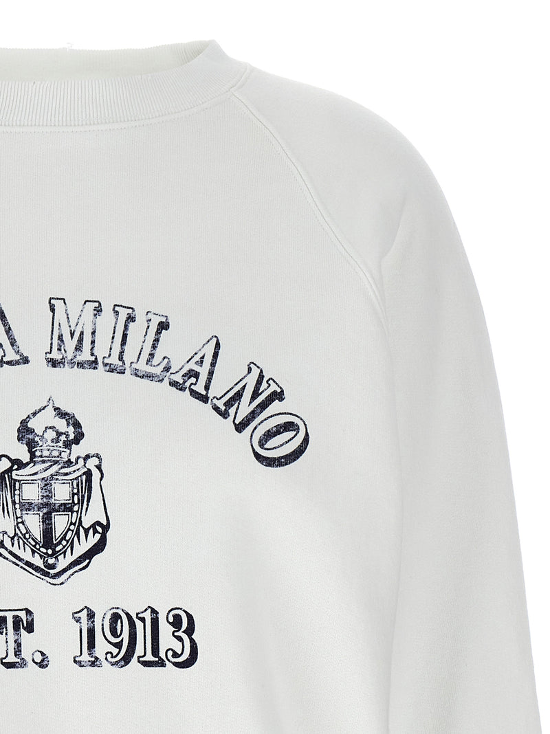 Prada White Cotton Sweatshirt - Effortless Style