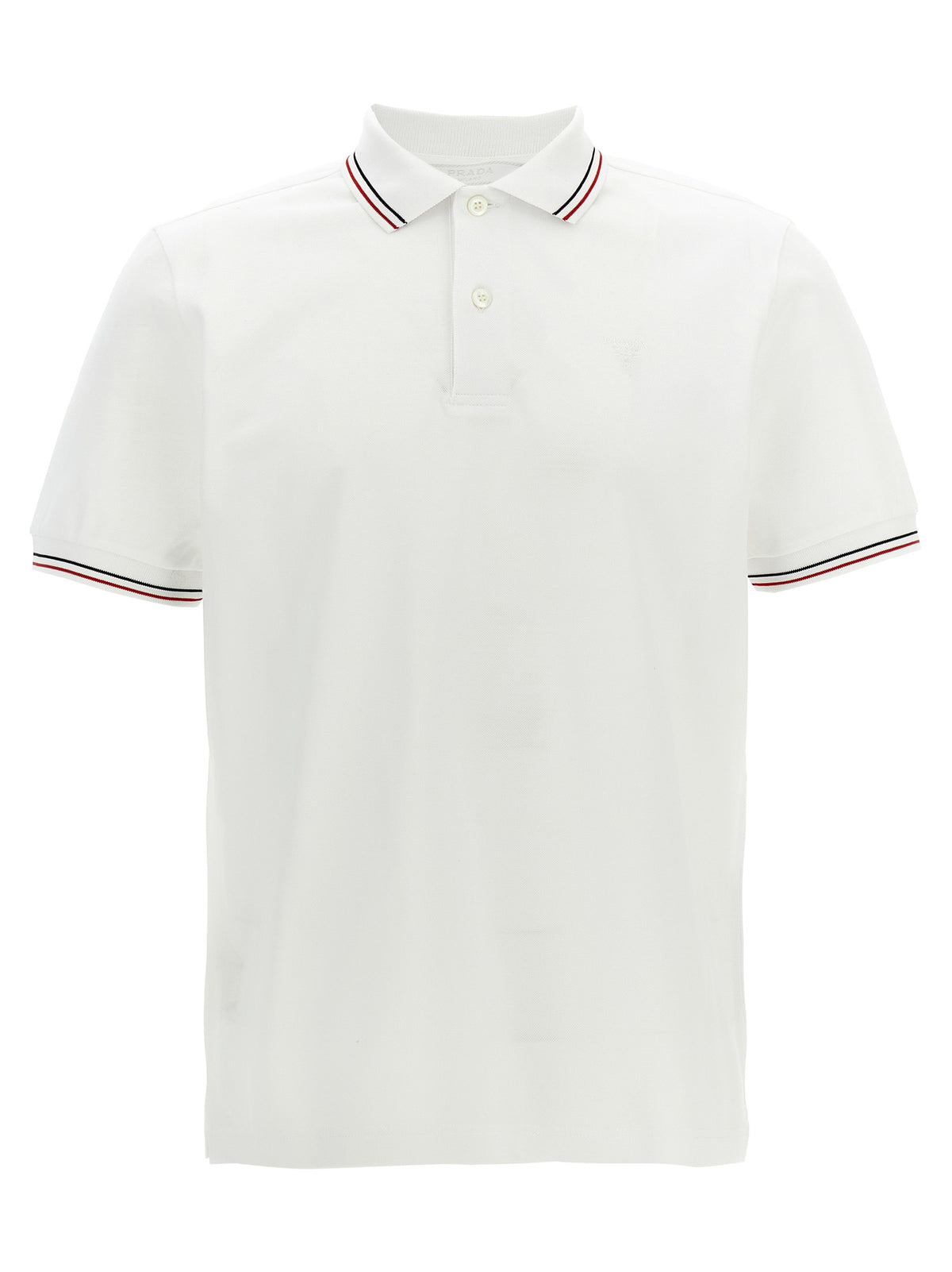 Prada White Cotton Polo Shirt