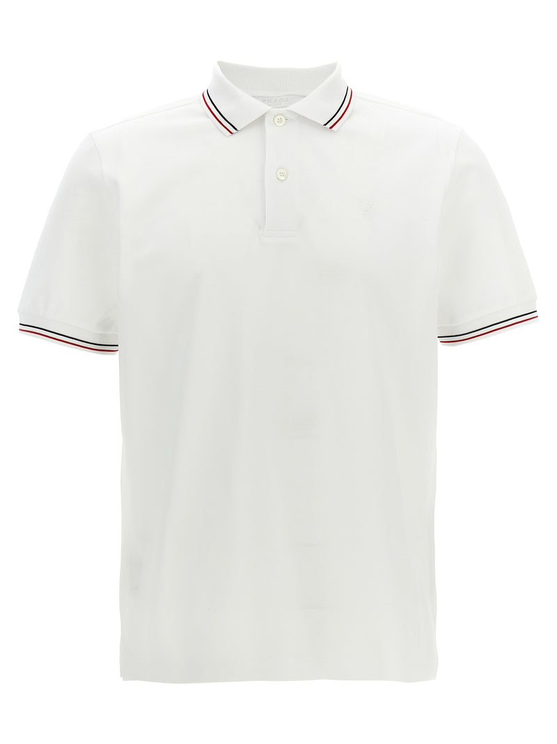 Prada White Cotton Polo Shirt - Timeless Elegance