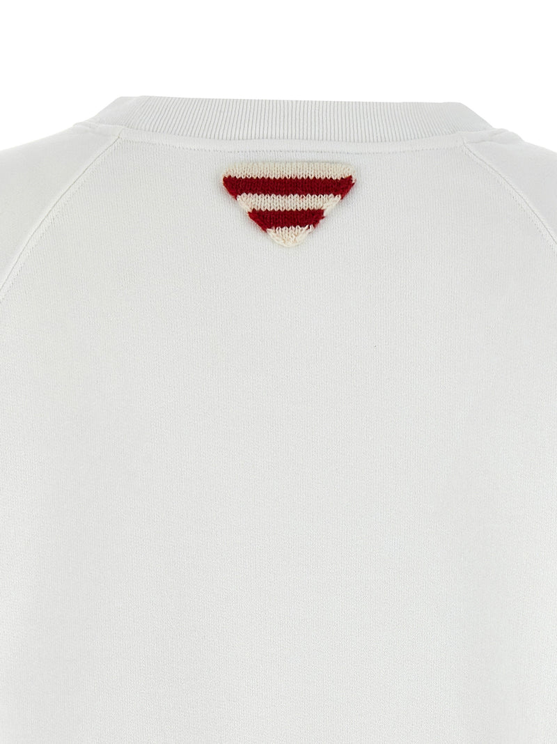 Prada White Cotton Sweatshirt - Effortless Style