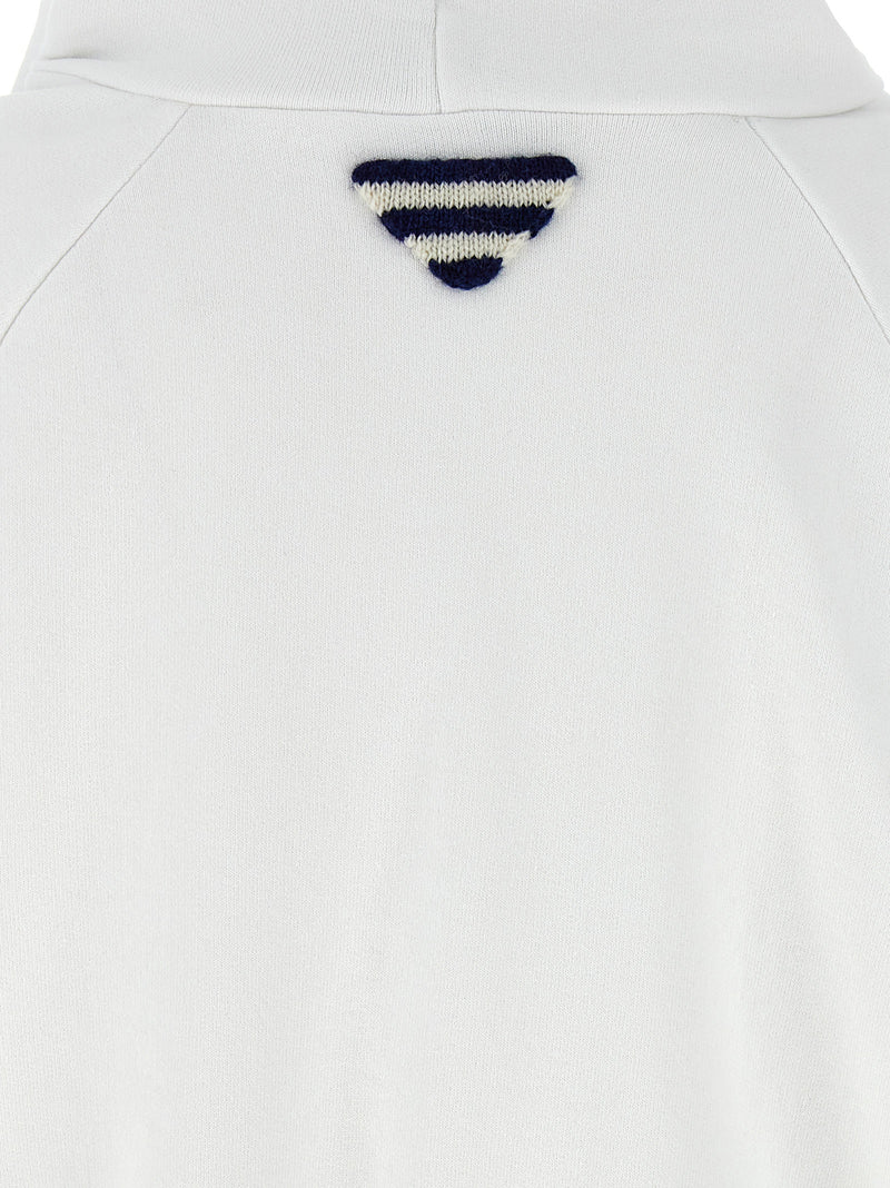 Prada White Cotton Sweatshirt - Elevate Your Style
