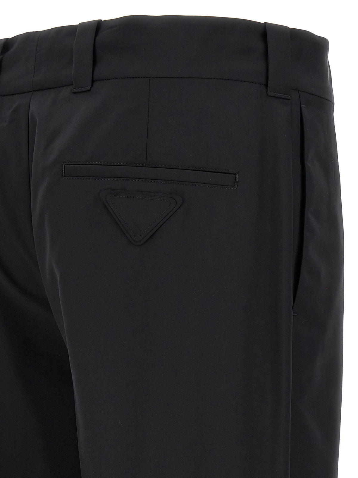 Prada Black Virgin Wool Casual Pants