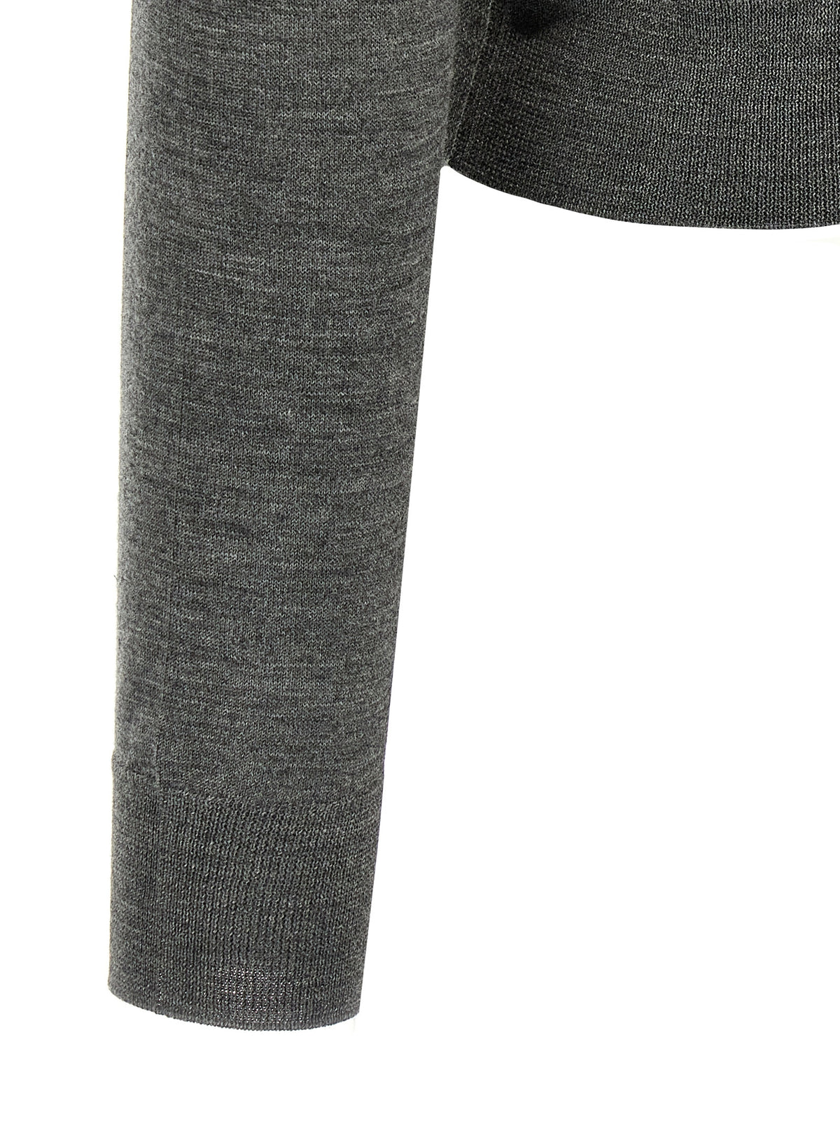 Prada Gray Virgin Wool Cardigan