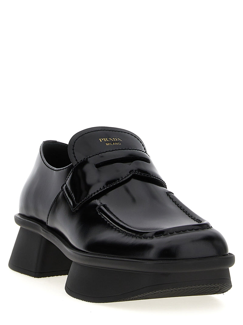 Prada Black Calfskin Slip-On Loafers - Equal Model