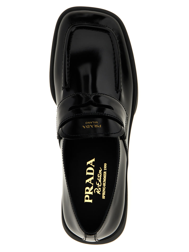 Prada Black Calfskin Slip-On Loafers - Equal Model