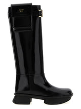 Prada Black Calfskin Over The Knee