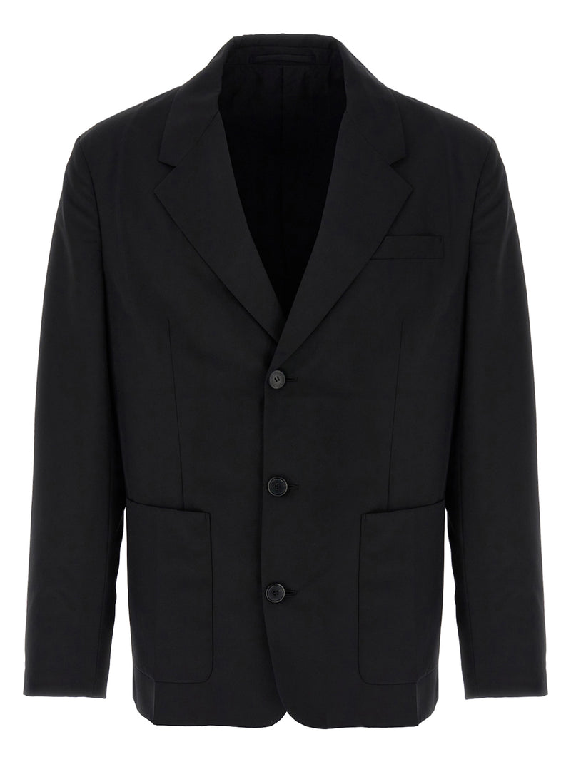 Prada Black Virgin Wool Blazer for Men