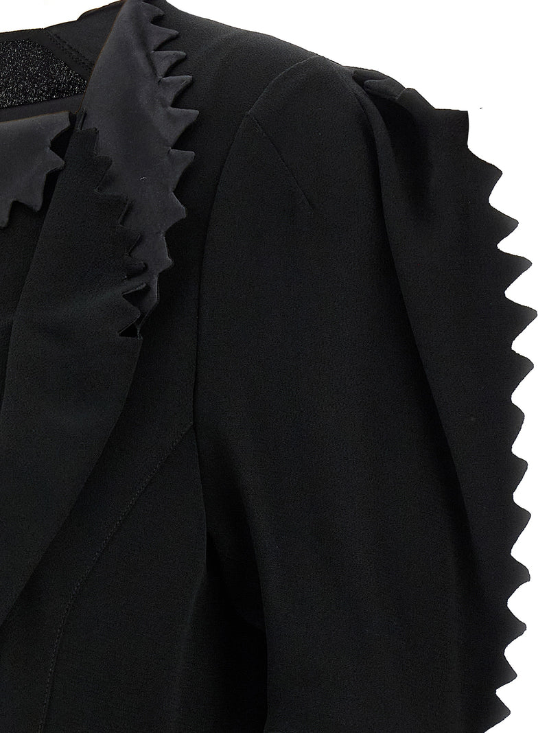 Prada Black Viscose Tank Top with Pleats and Balloon Sleeves