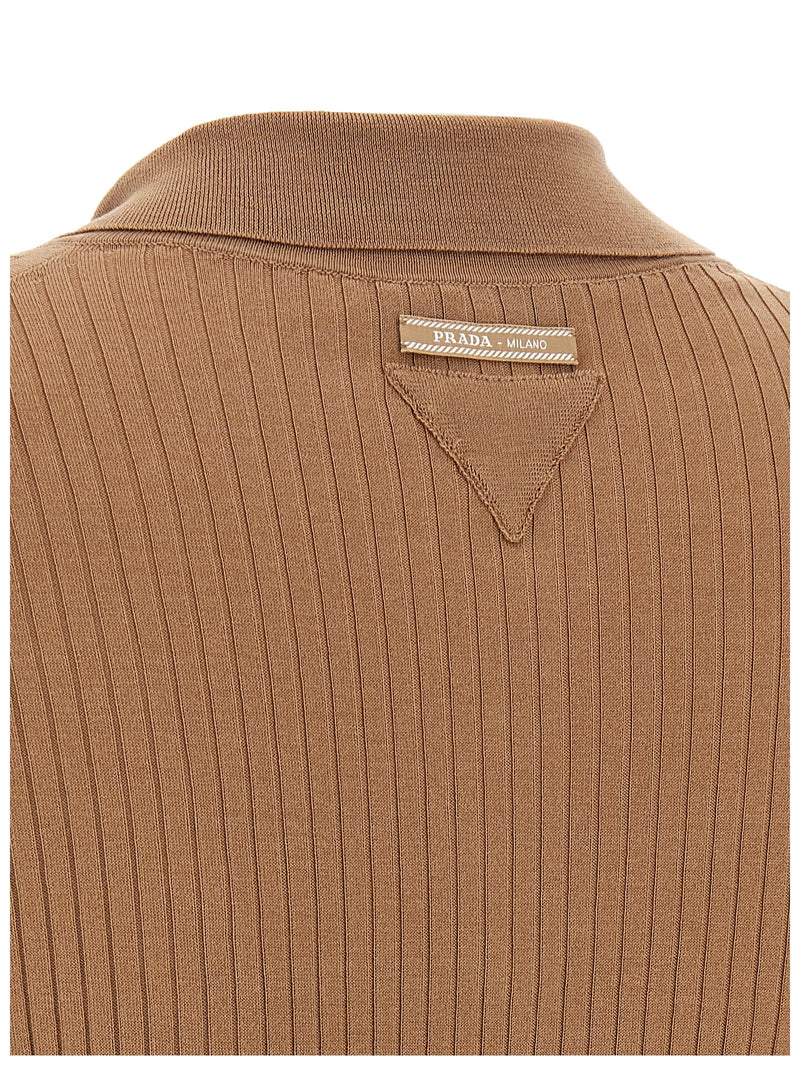Prada Beige Cotton Polo Shirt - Luxury Women's Fashion