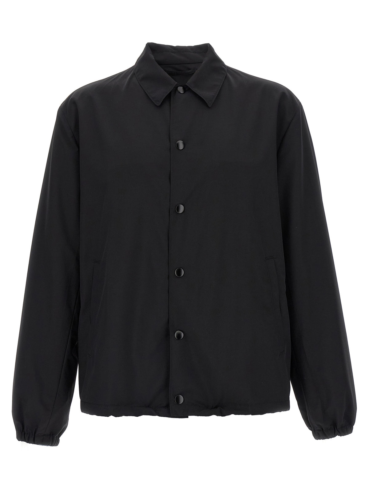 Prada Black Virgin Wool Full-Length Jacket