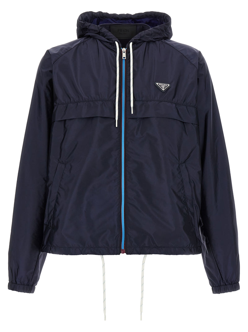 Prada Blue Re-Nylon Blouson Jacket for Men