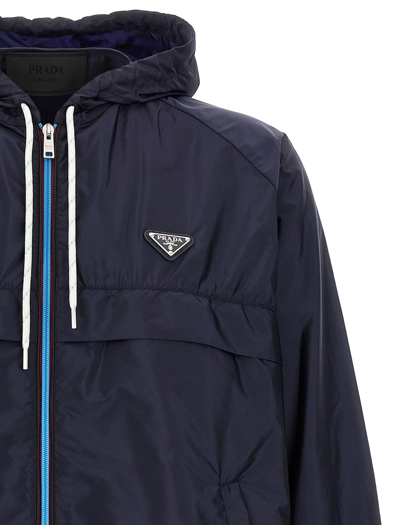 Prada Blue Re-Nylon Blouson Jacket for Men