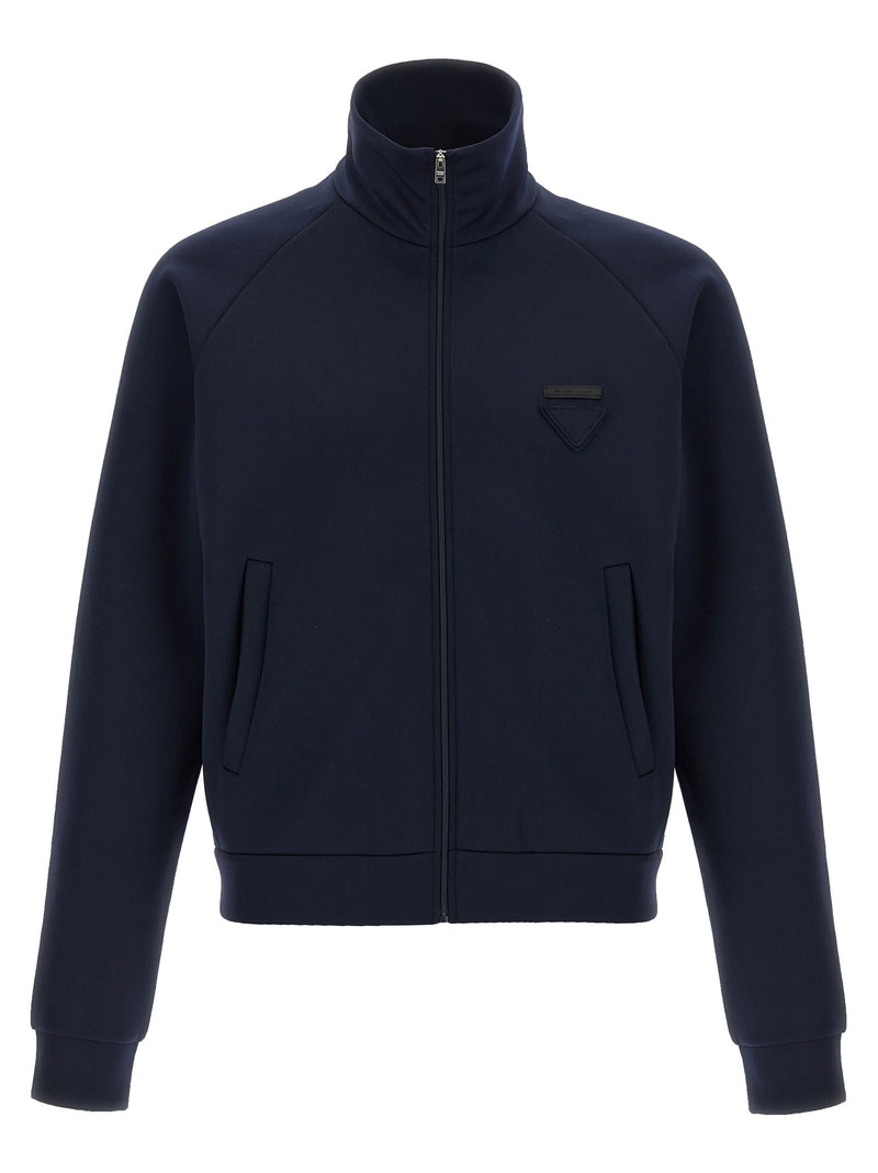 Prada Blue Polyester Sweatshirt - Stylish Tech Fabric Design
