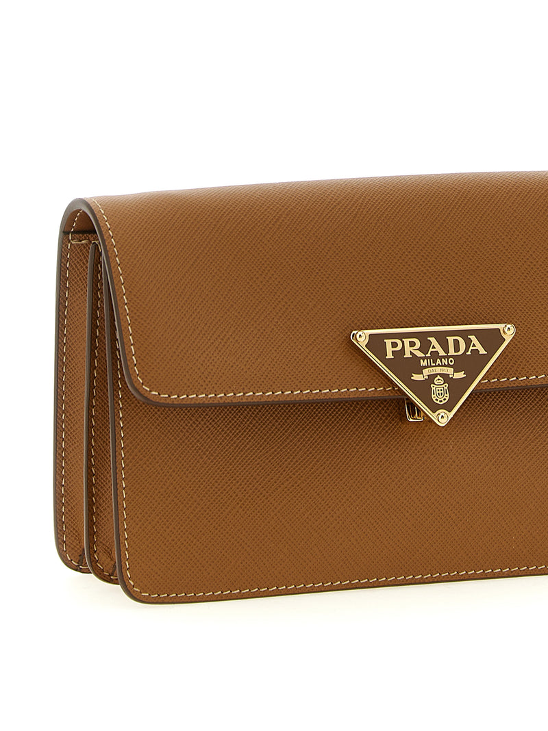 Prada Beige Calfskin Crossbody Bag - Luxury Italian Design