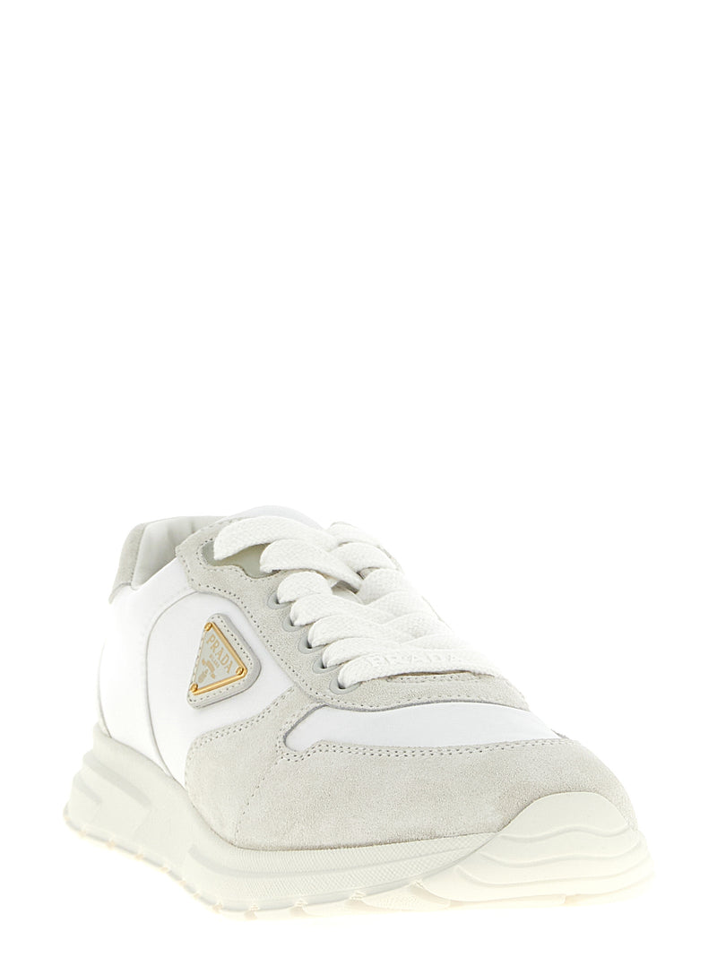 Prada Prax 2.0 White Polyamide Low Top Sneakers for Women