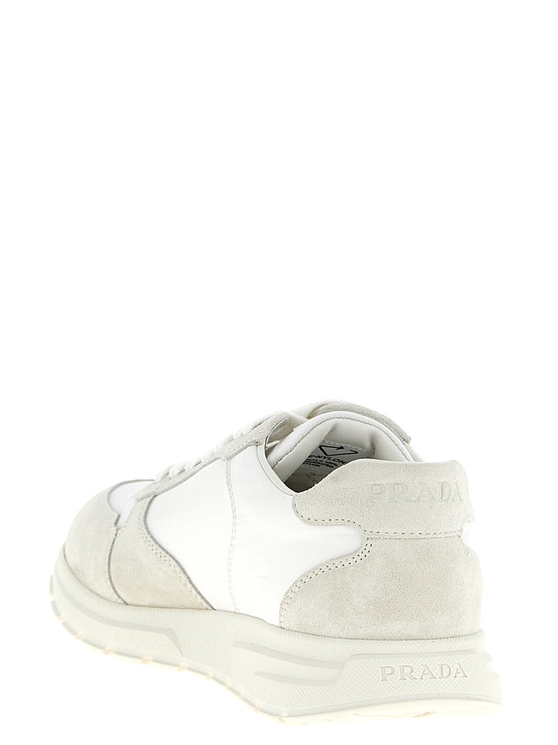 Prada Prax 2.0 White Polyamide Low Top Sneakers for Women