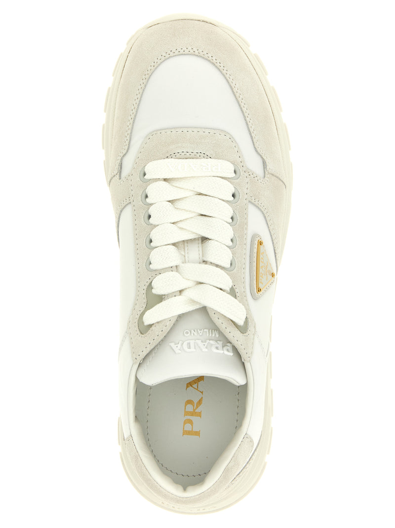 Prada Prax 2.0 White Polyamide Low Top Sneakers for Women