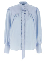 Prada Blue Cotton Blouse