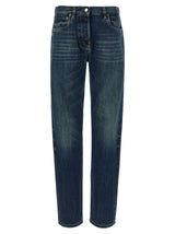 Prada Blue Cotton Straight-Leg Jeans