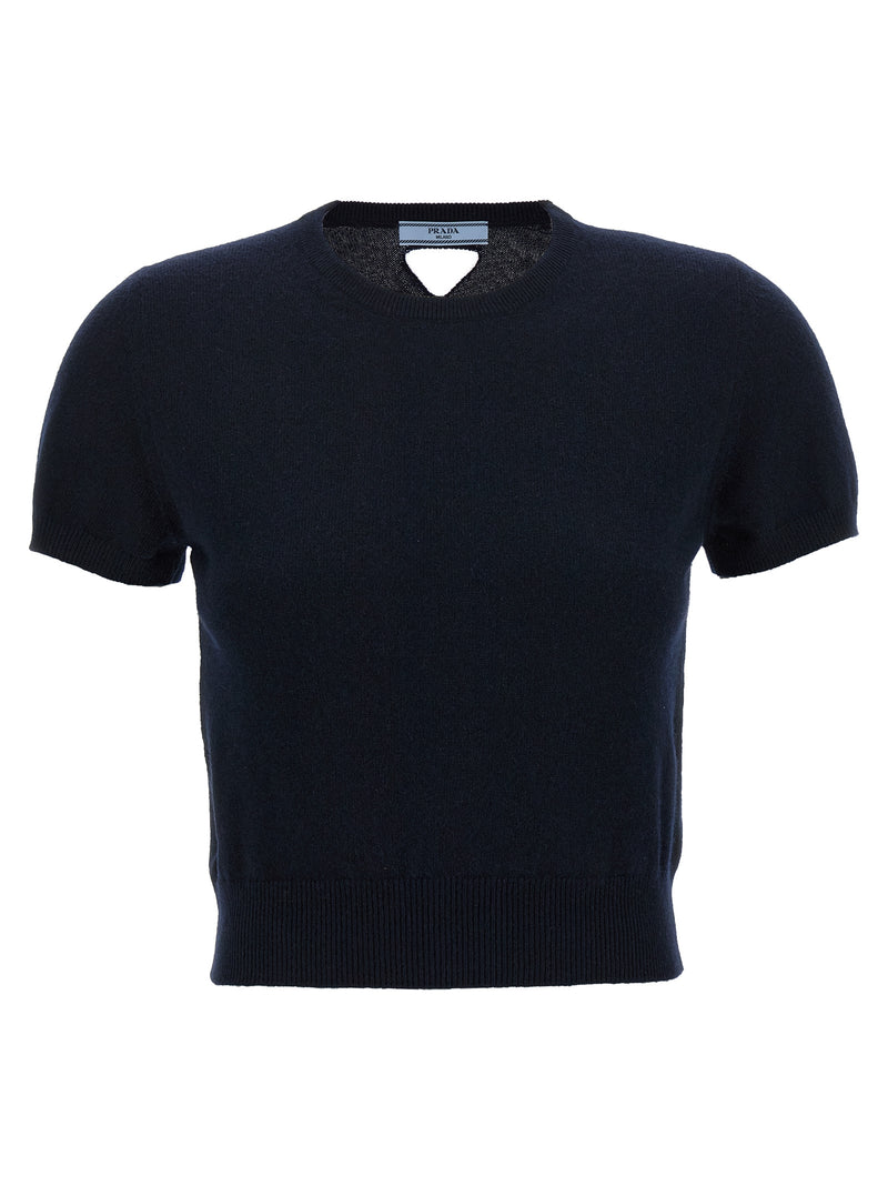 Prada Blue Cashmere Cardigan - Chic & Sophisticated