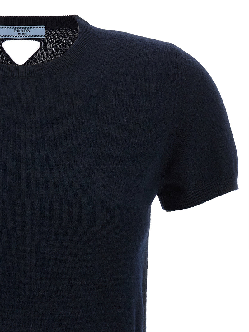 Prada Blue Cashmere Cardigan - Chic & Sophisticated