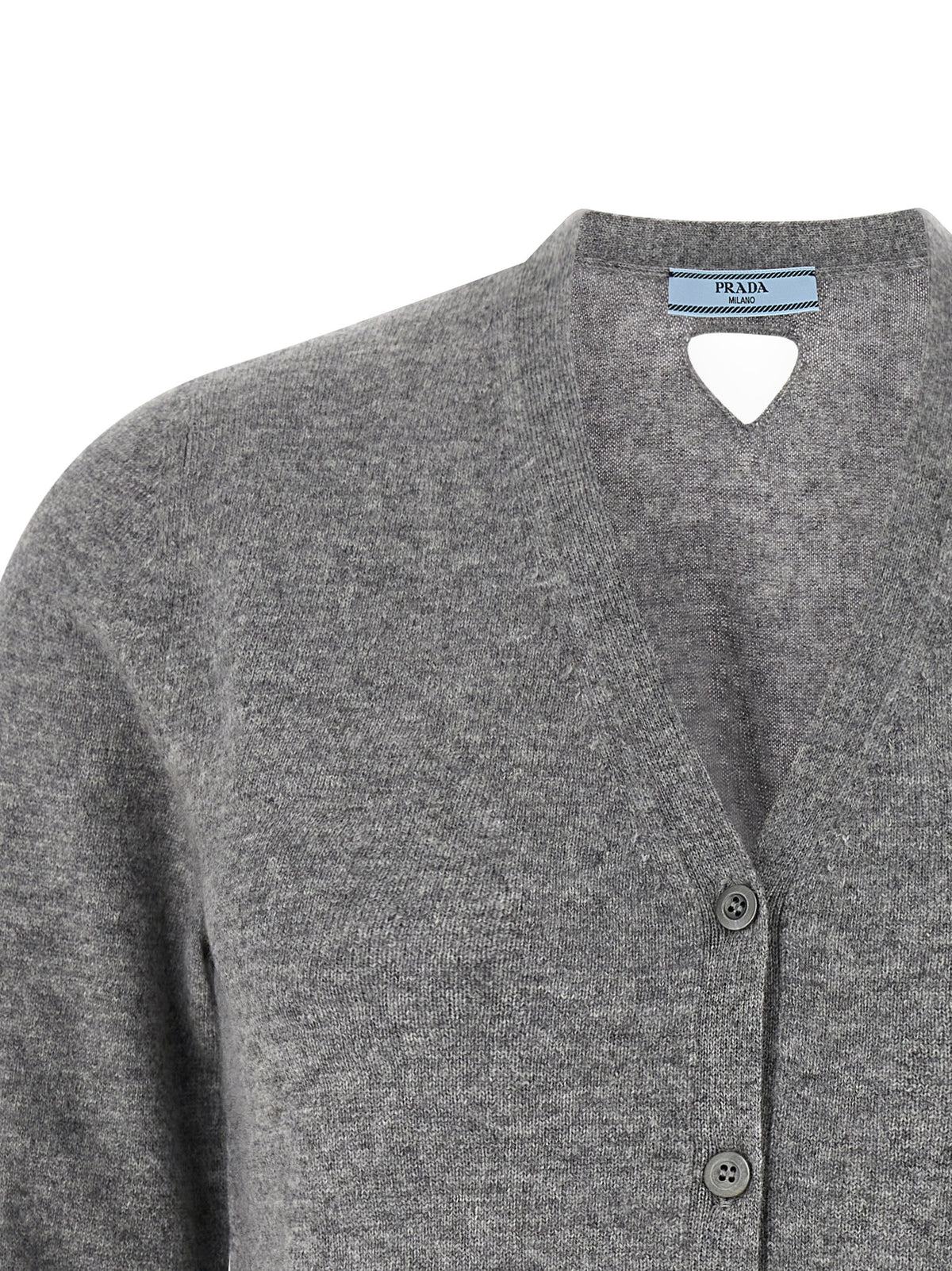 Prada Gray Cashmere Cardigan